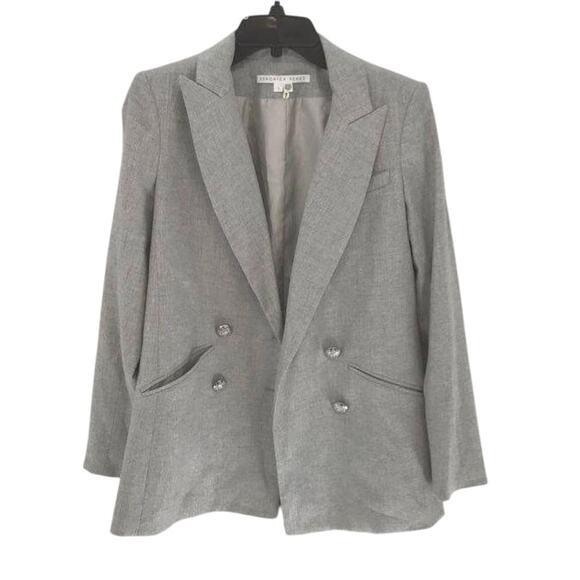 VERONICA BEARD Dickey Jacket ORIA Silver Grey‎ Wool Women Blazer Jacket Size 2 - Picture 3 of 14
